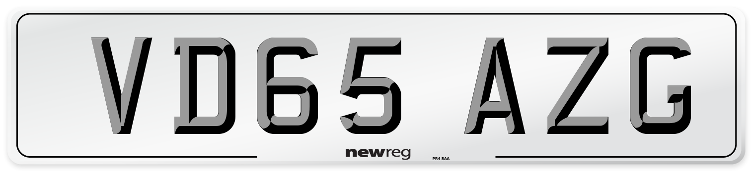 VD65 AZG Number Plate from New Reg